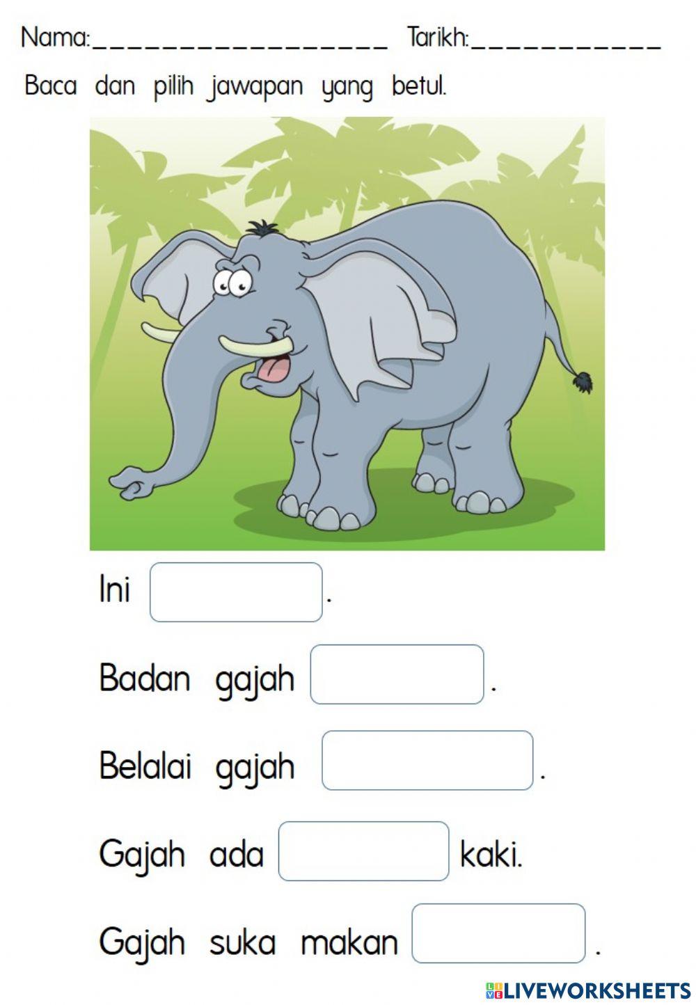 Ayat mudah bacaan gajah