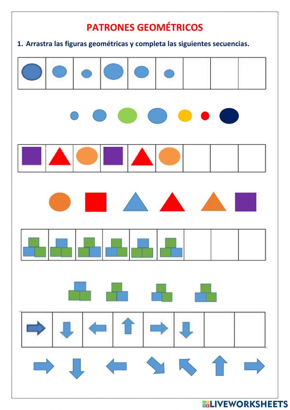 Patrones geométricos y numéricos