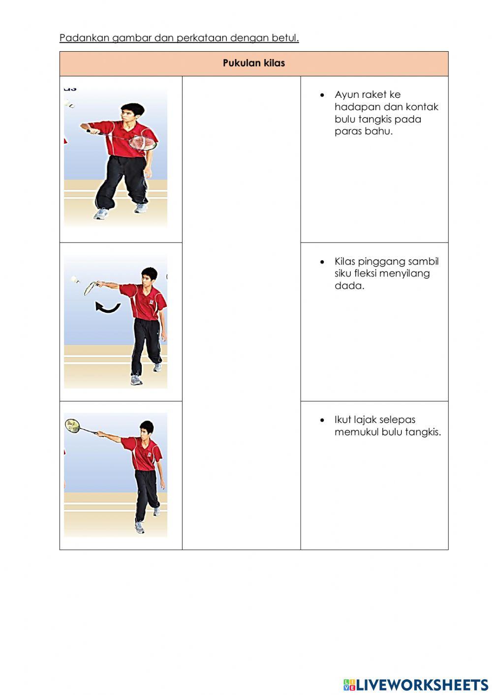 Permainan Badminton (Kemahiran pukulan)