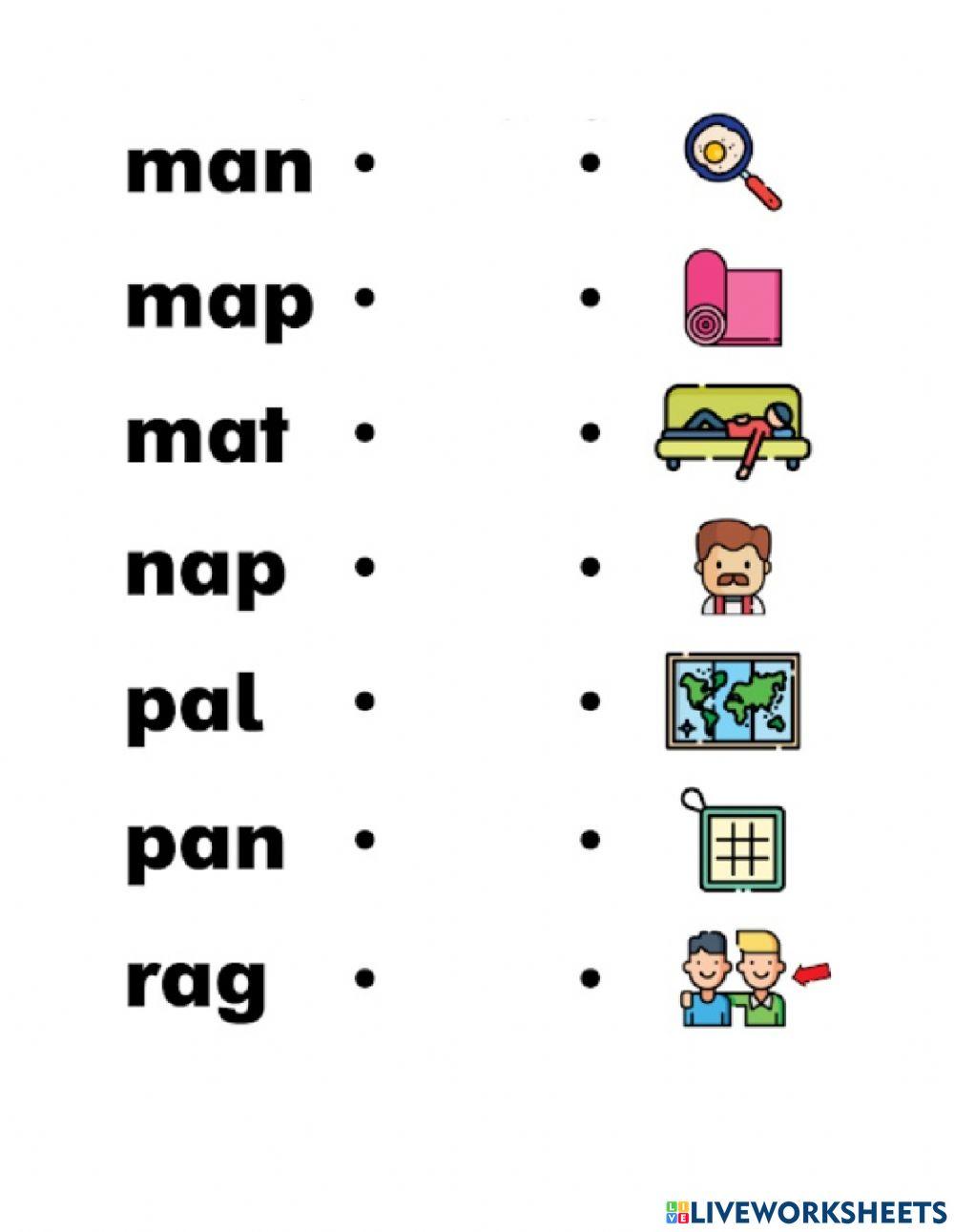 CVC a worksheet Live Worksheets