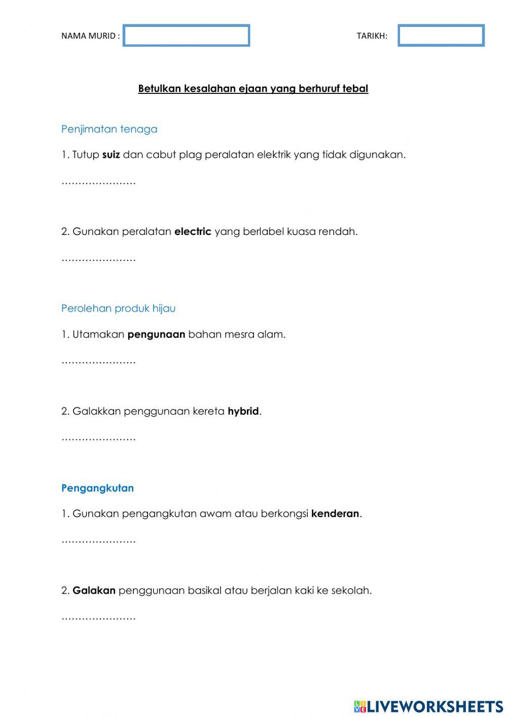 Mengedit hasil penulisan