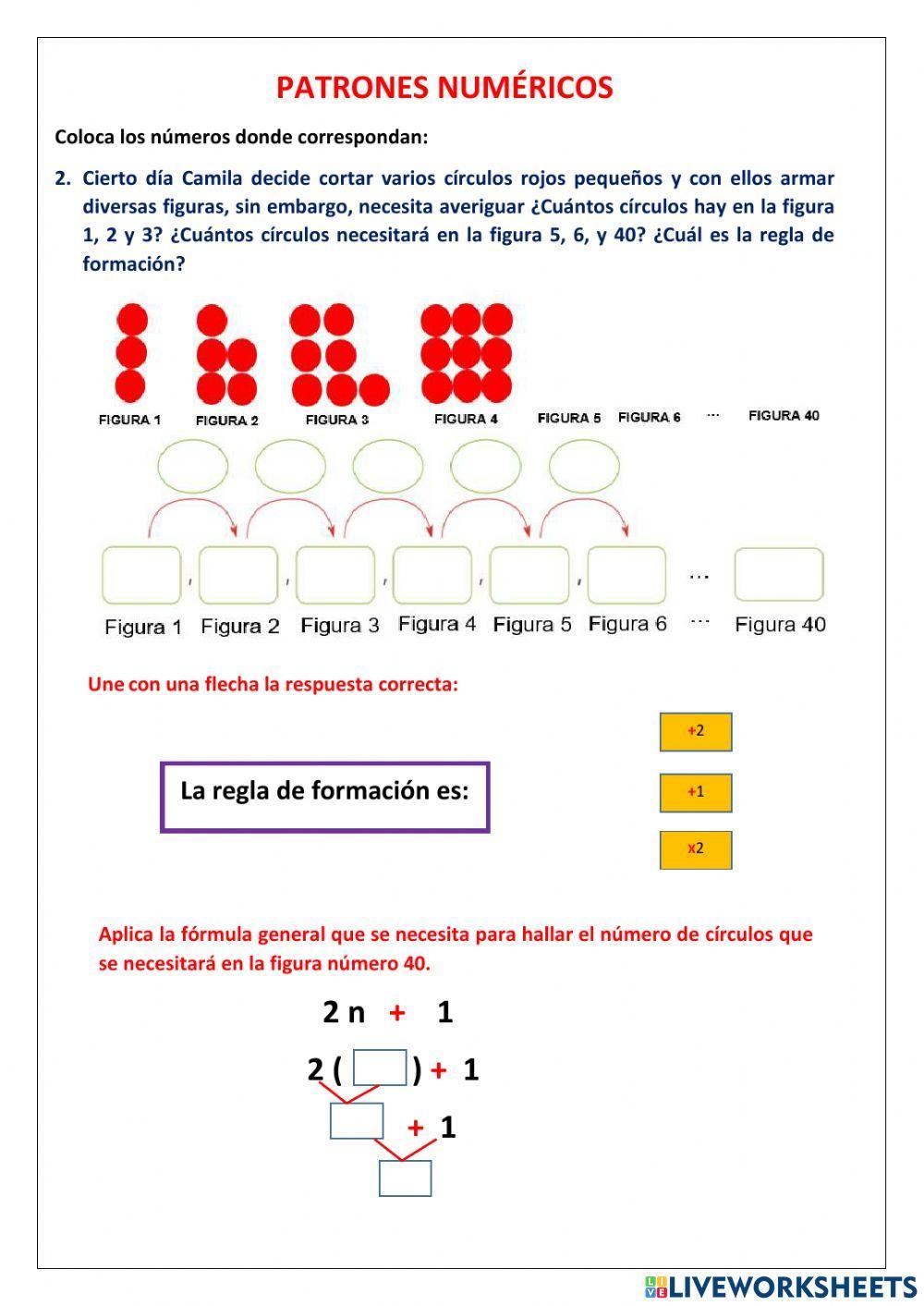 Patrones geométricos y numéricos