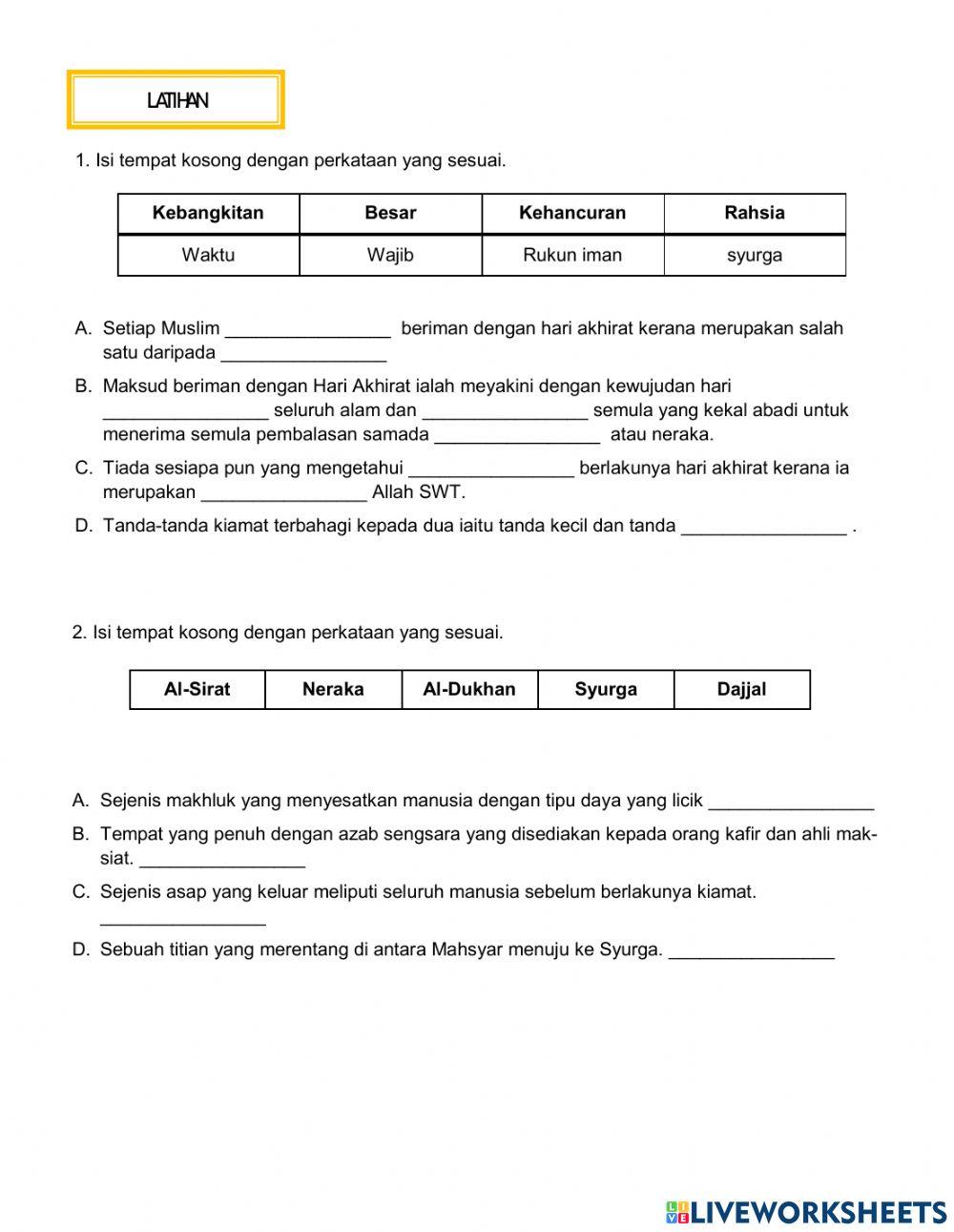 Beriman Kepada Hari Akhirat