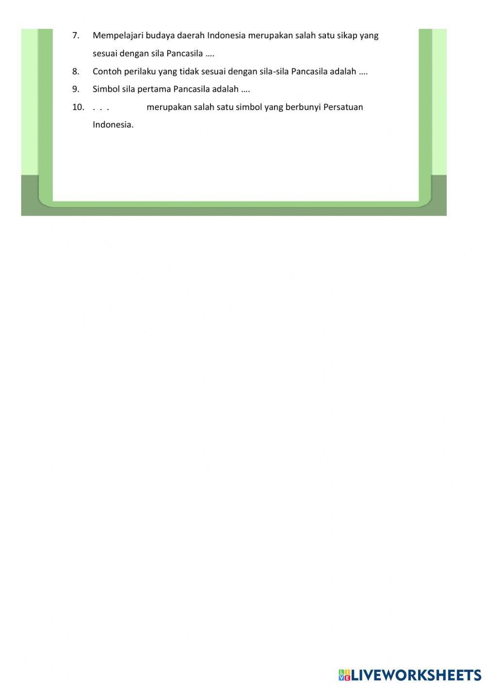 Uji Kompetensi PPKn Tema 1