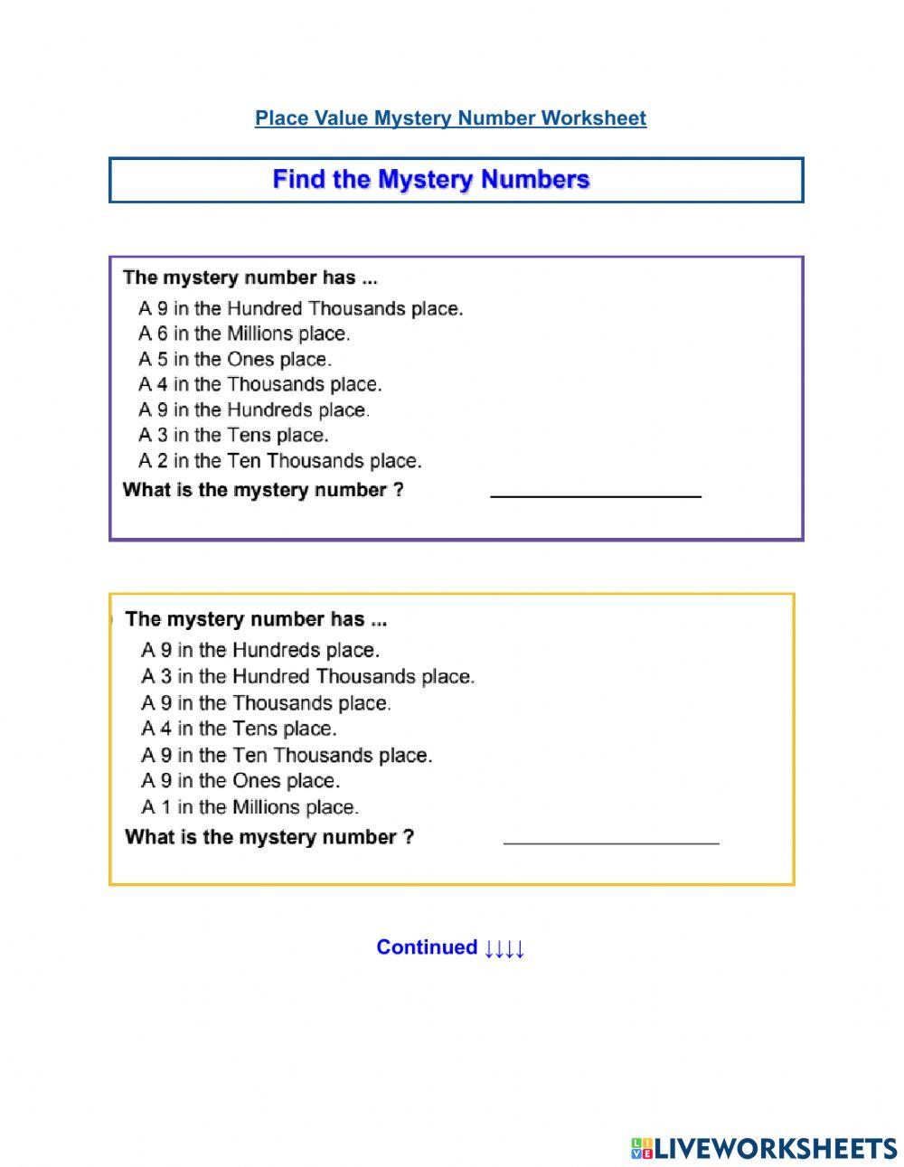 Find the Mystery Number
