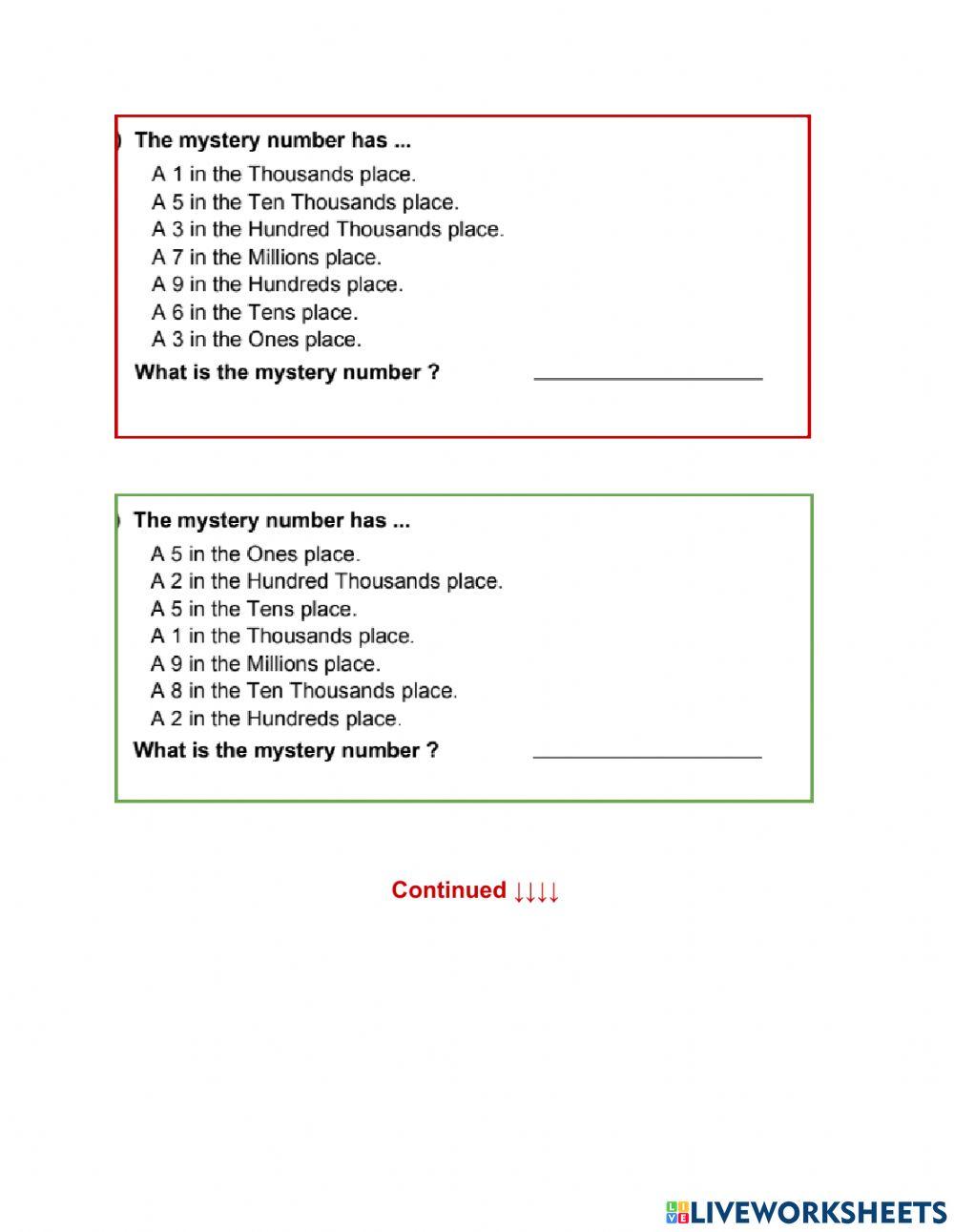 Find the Mystery Number