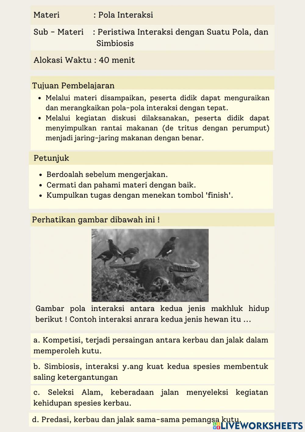 Interaksi Makhluk Hidup dengan Lingkungan