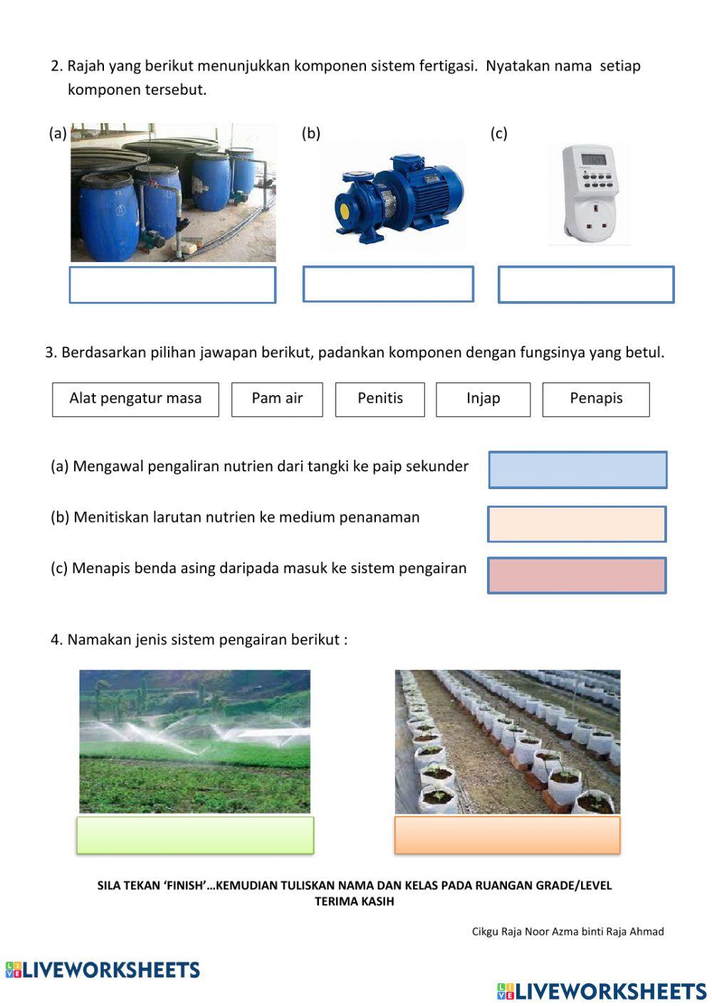 Komponen utama sistem fertigasi