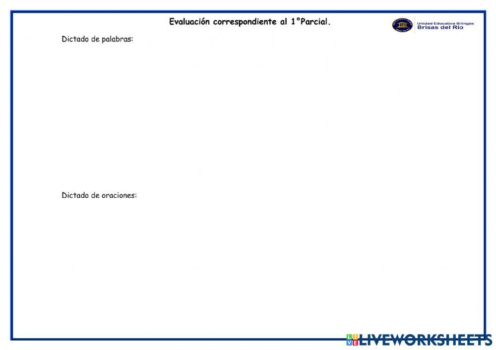 Evaluación primer parcial.