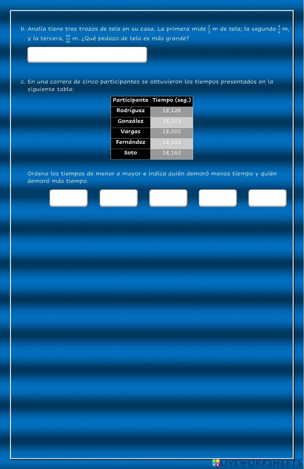 Práctica conceptos básicos de los números racionales