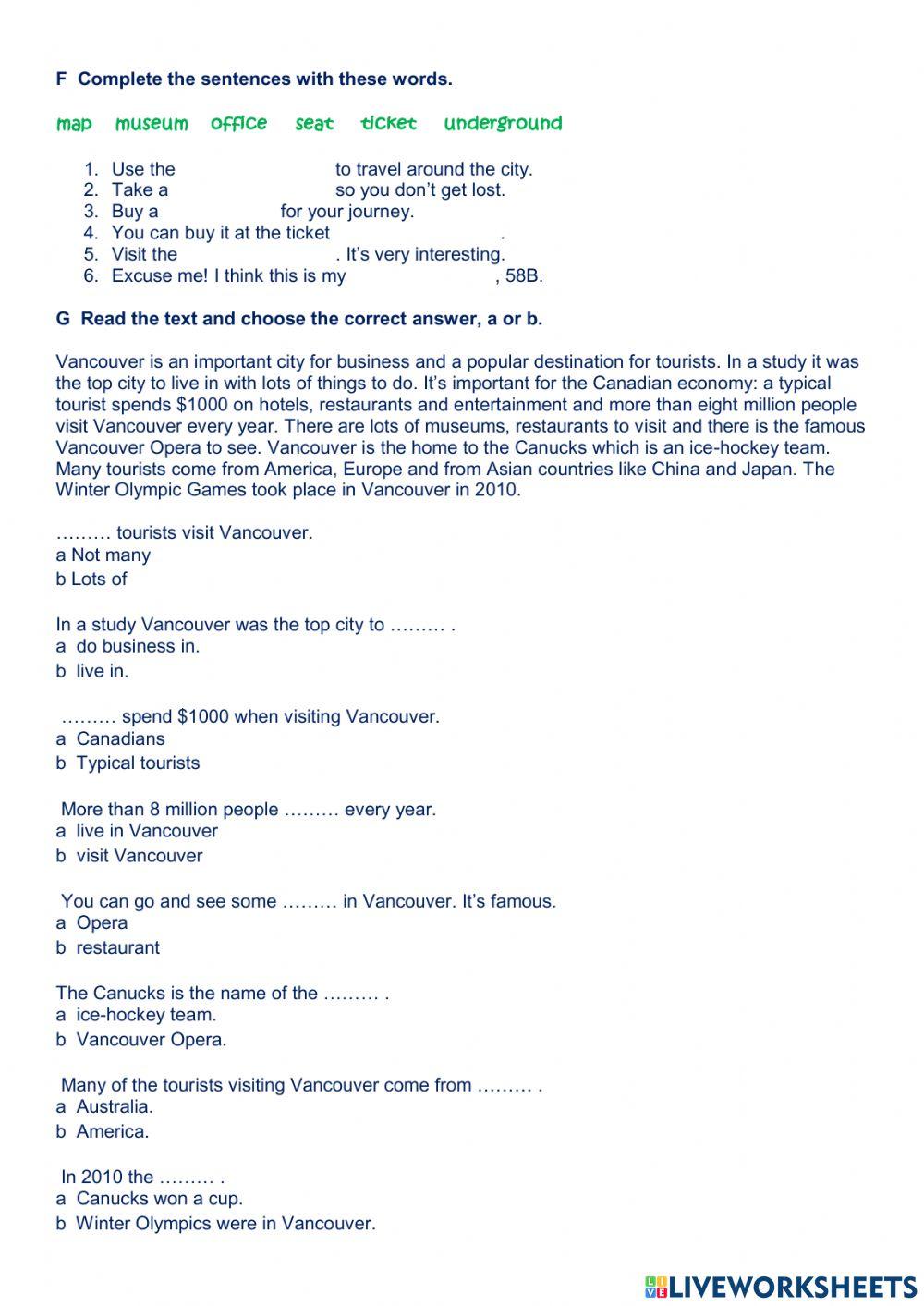 Global Beginner Test Unit 13