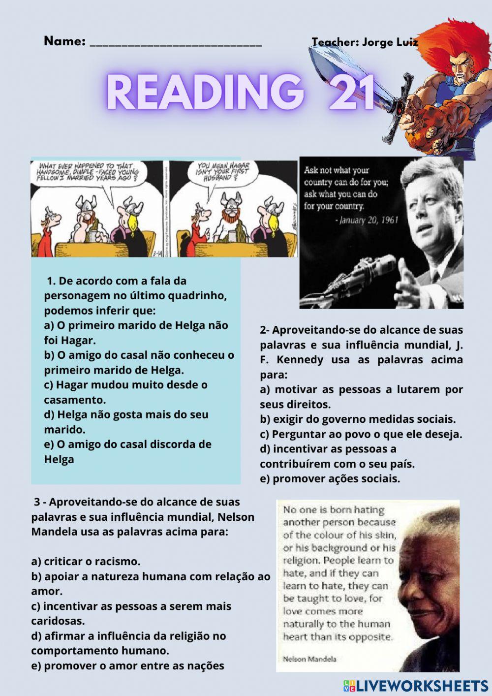 Reading test Reading test