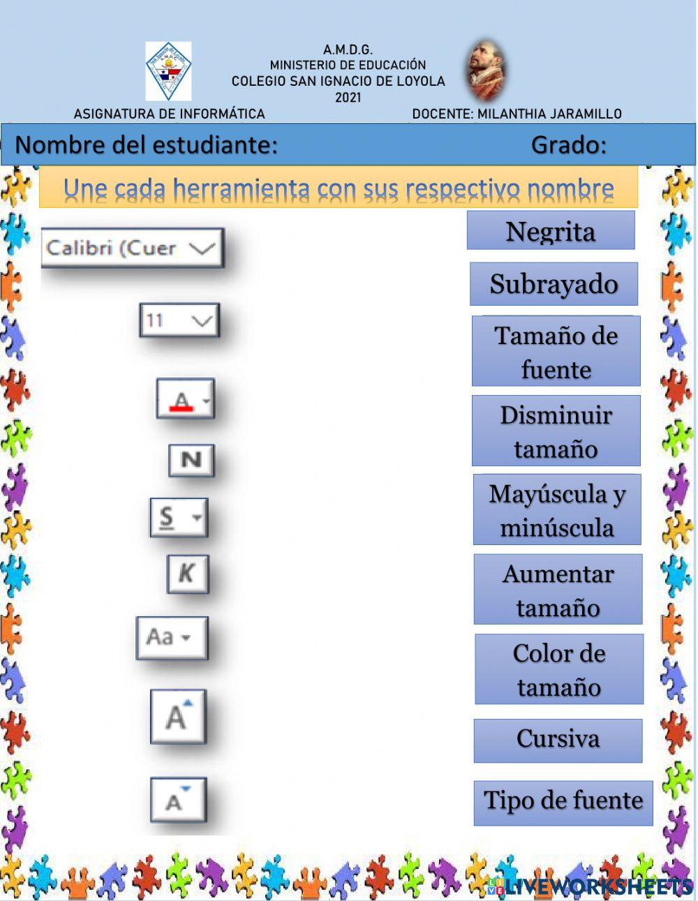 Herramientas de formato de Word