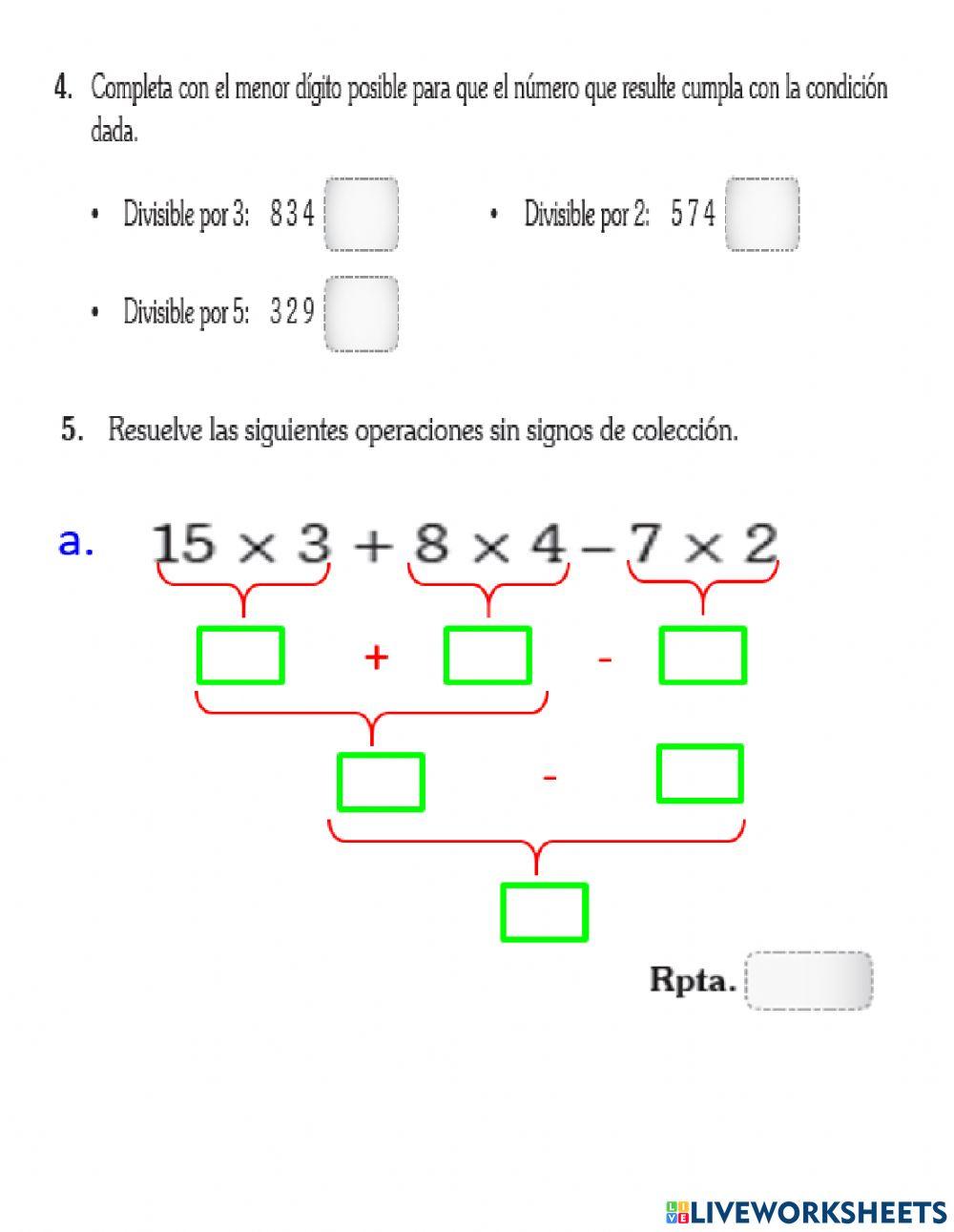Evaluación de aritmética