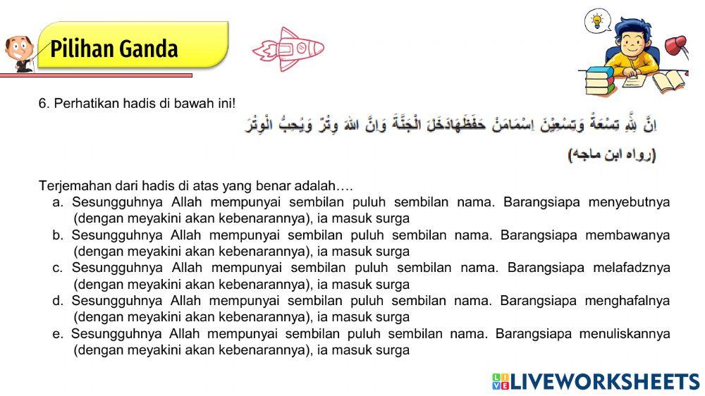 LKPD Asmaul Husna Kelas 10