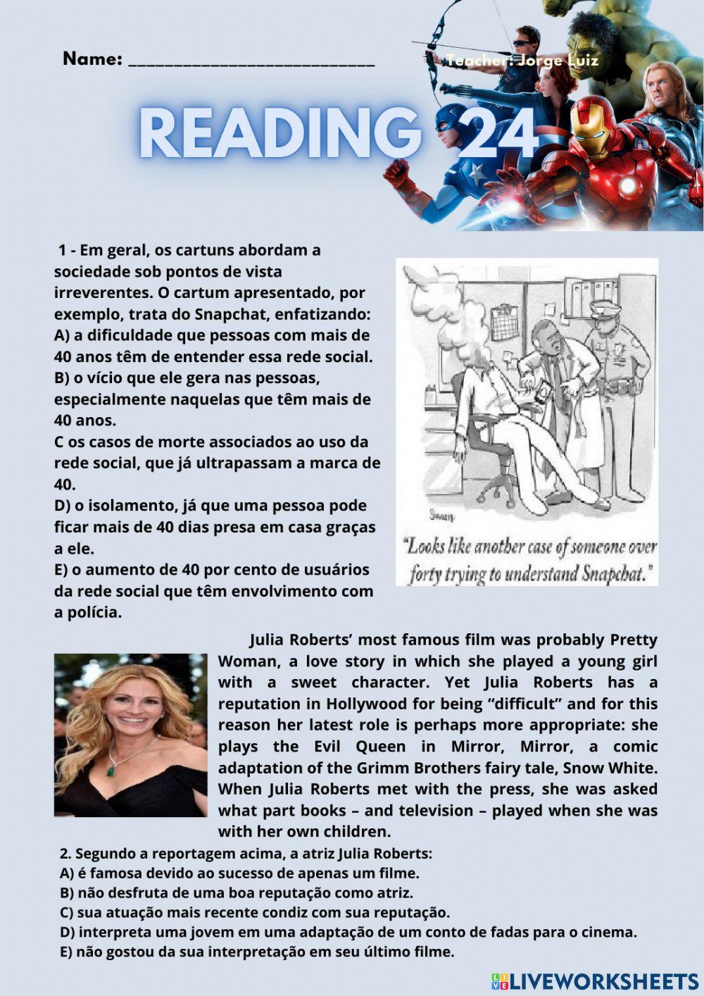 Reading test Reading test