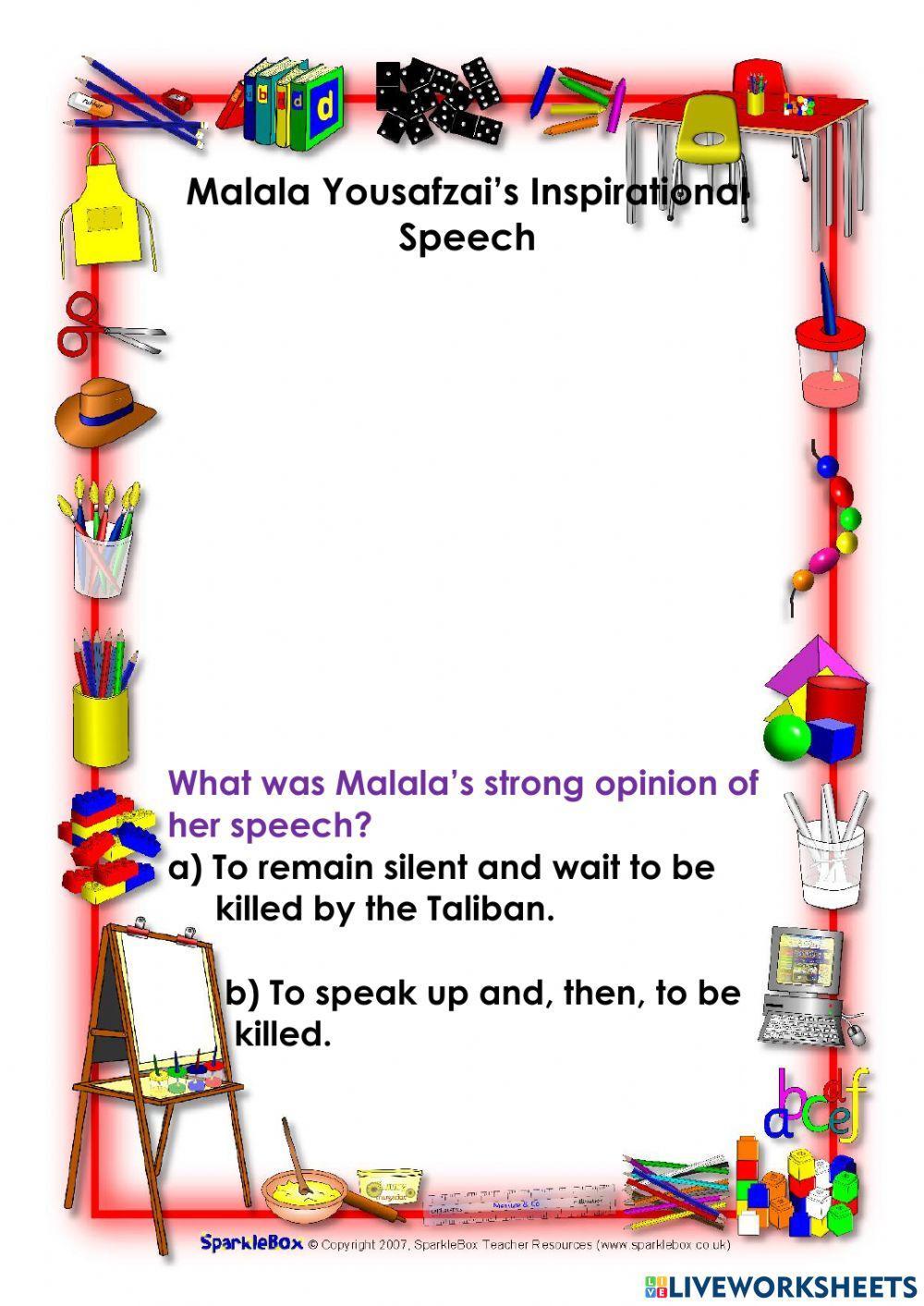 Malala's Inspirational Speech