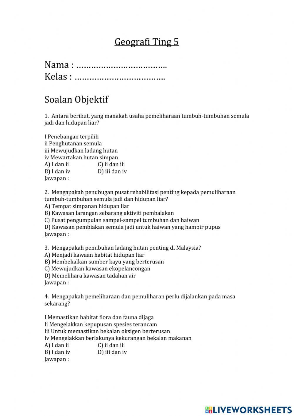 Geografi Tingkatan 5