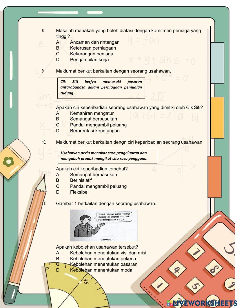Persediaan Menjadi Usahawan (Bab 5)