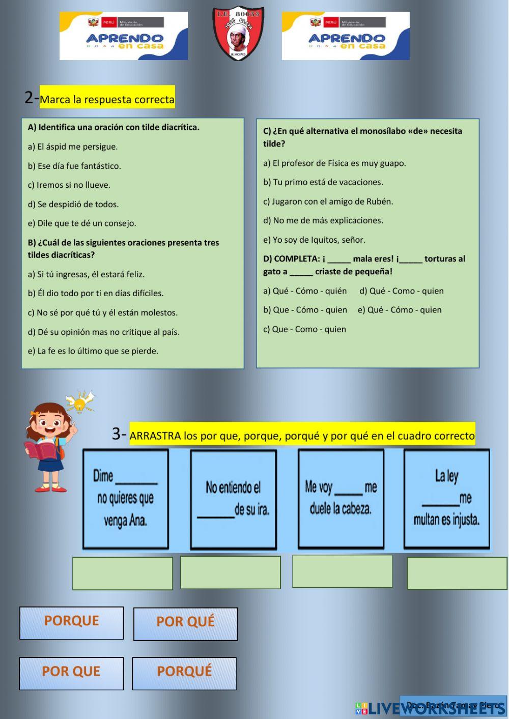 Acentuación y tildación