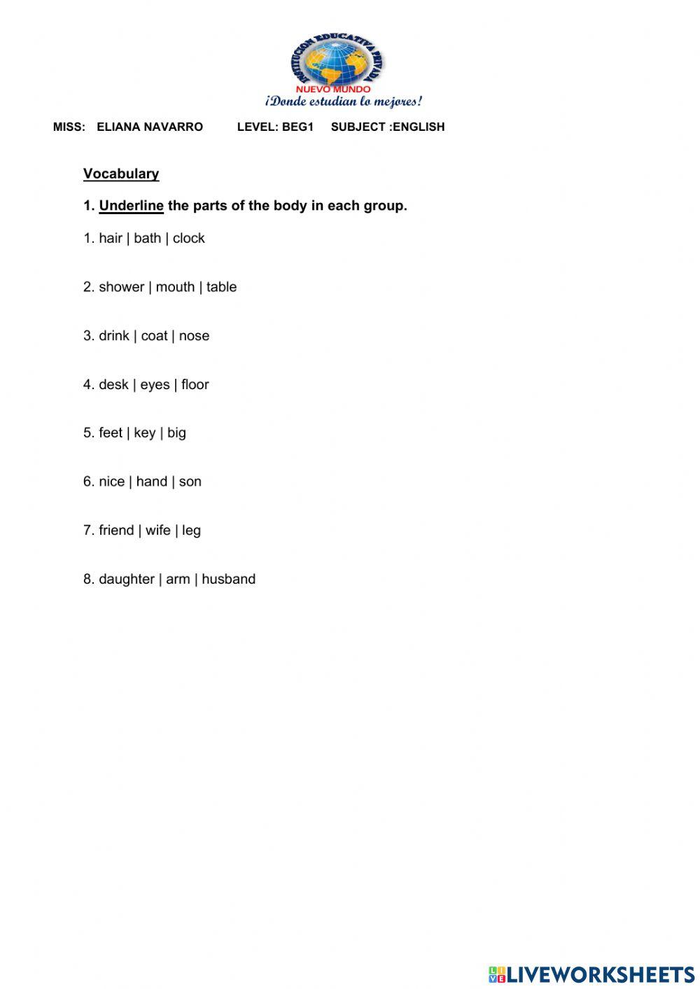 Examen beg1 2do bimestre