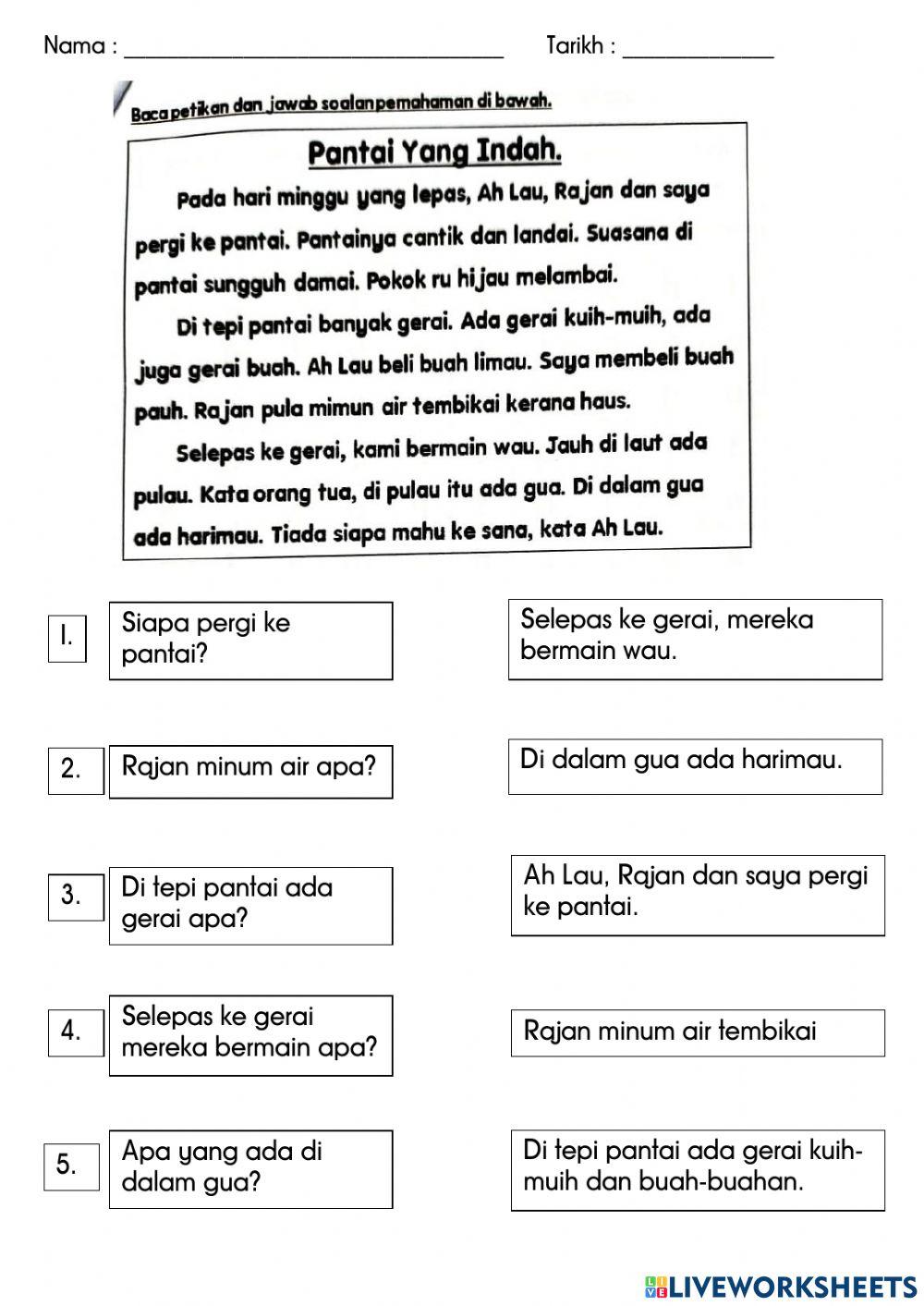 Bacaan dan Pemahaman