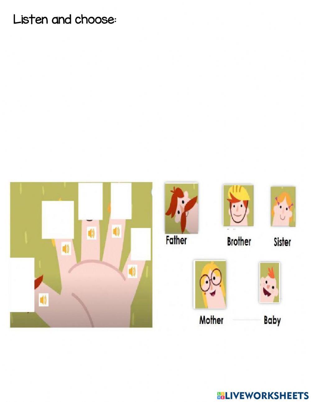 1st GRADE- FAMILY MEMBERS