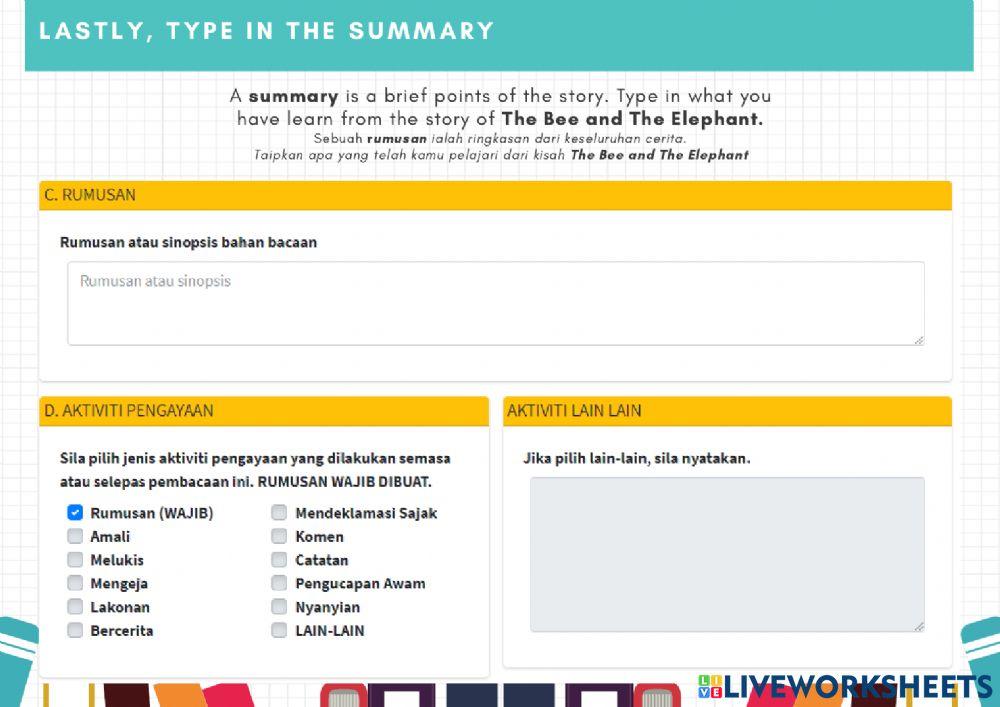 The Bee and The Elephant - Latihan Pengisian IQNILAM 2021