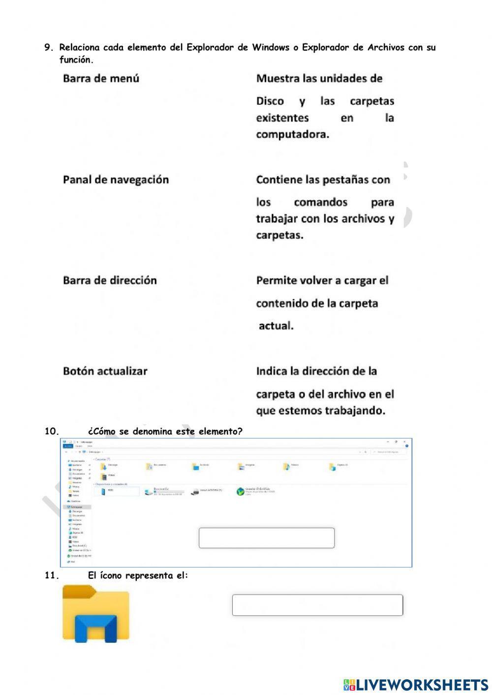 Explorador de archivos de windows