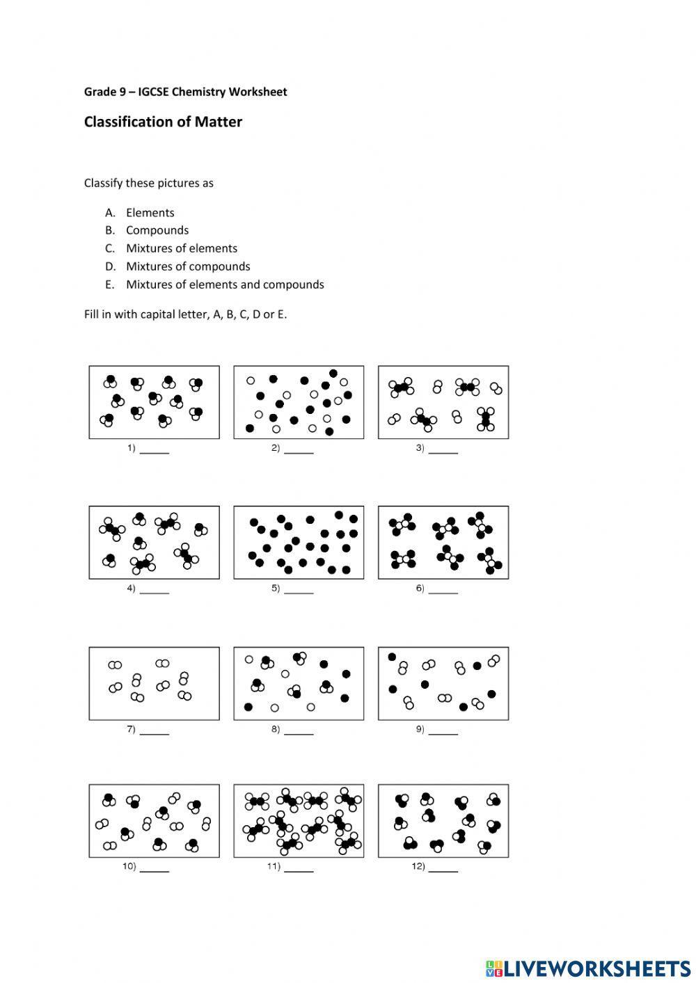 Classification of Matter