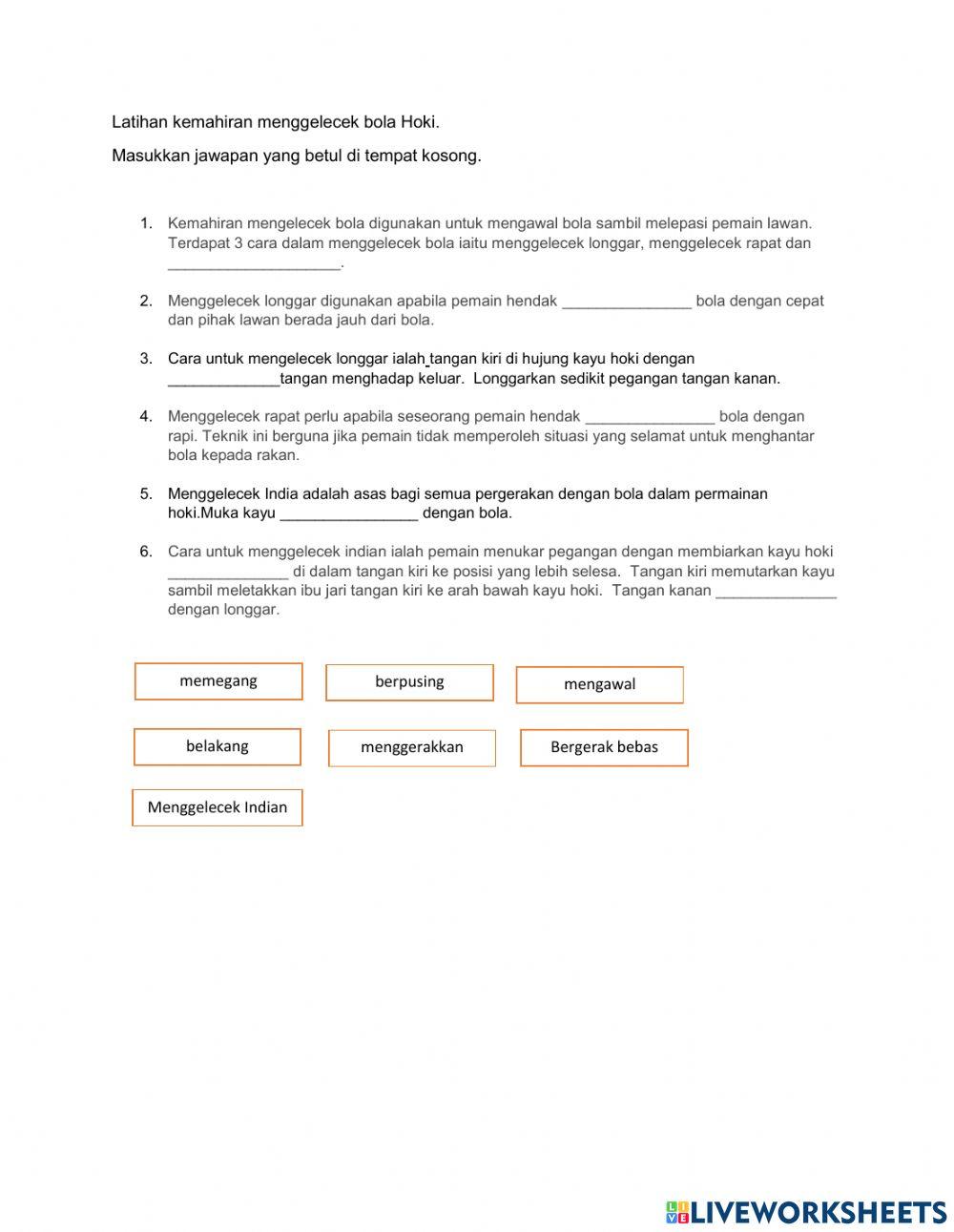 Kemahiran menggelecek bola hoki