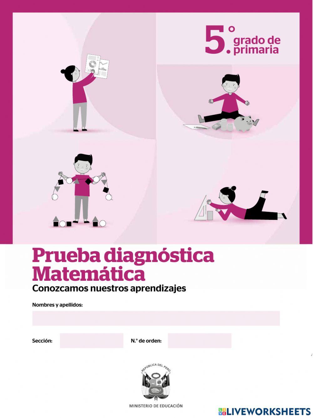 Prueba diagnostica MATEMATICAS