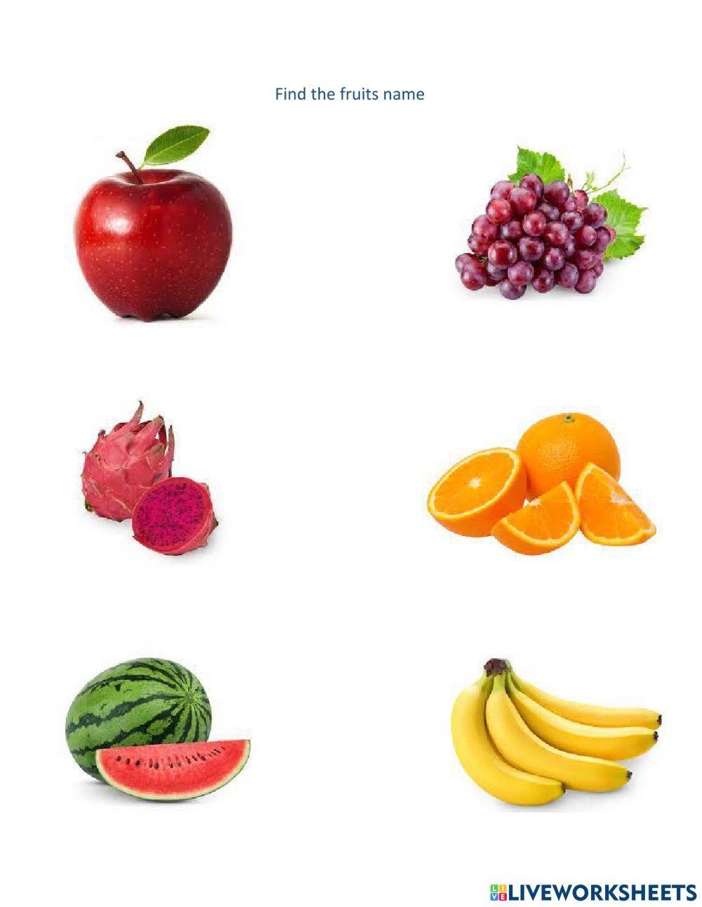 Fruits name