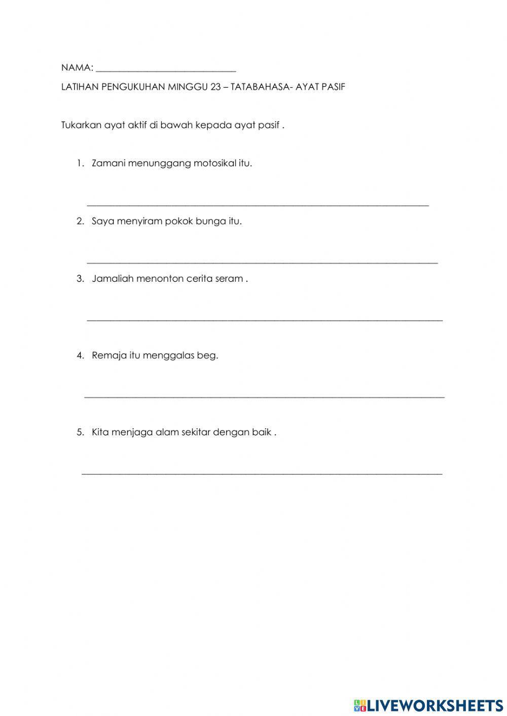 Tatabahasa- ayat pasif