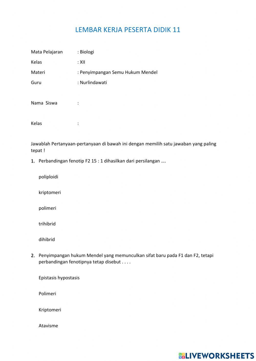 LKPD 11 Biologi 12