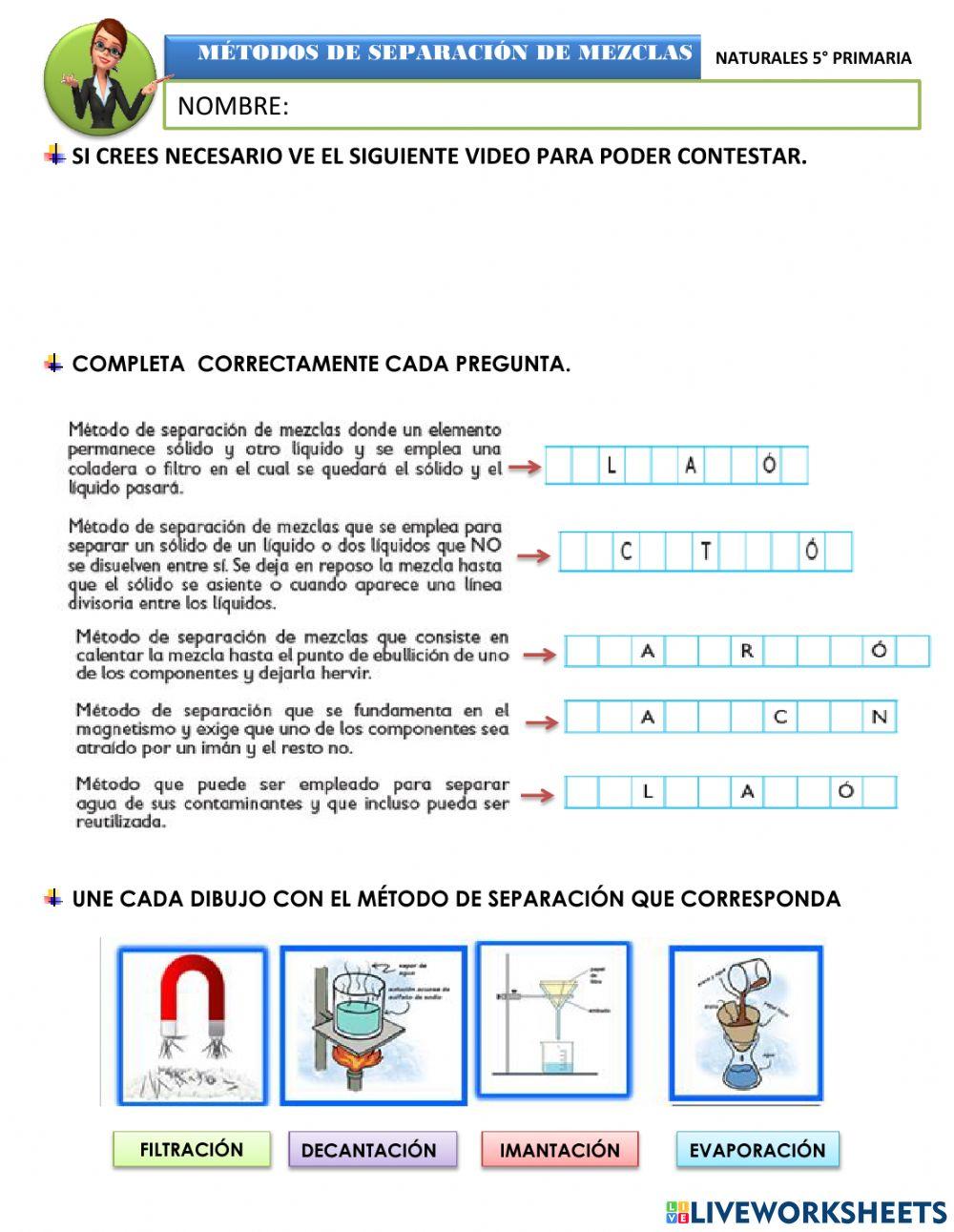 Separación de mezclas