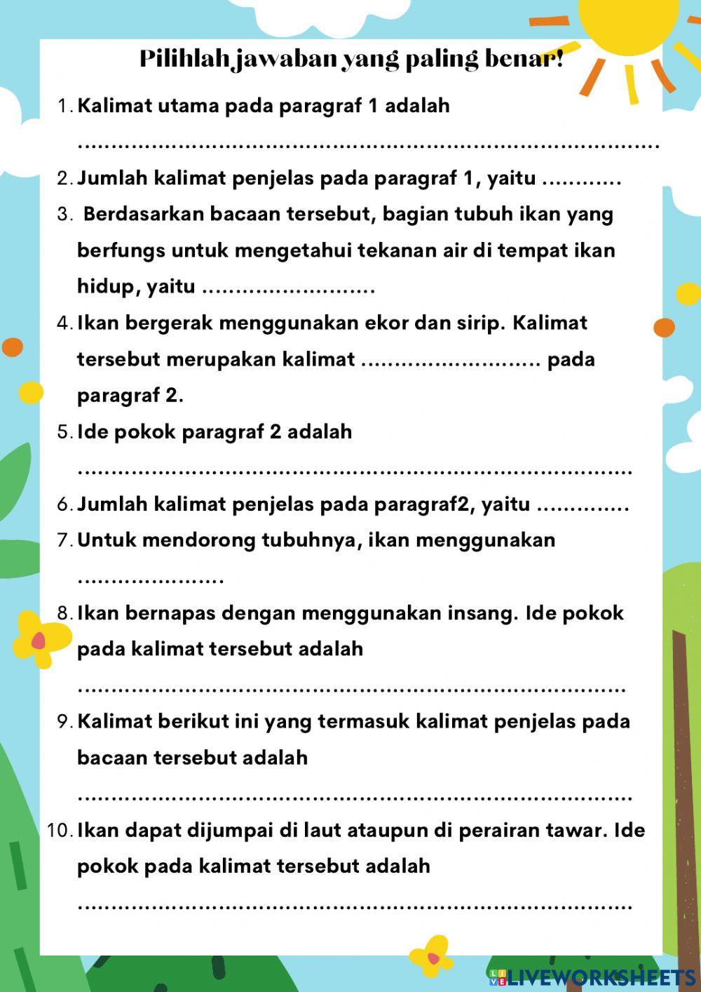 Bahasa Indonesia Tema 1 Subtema 1