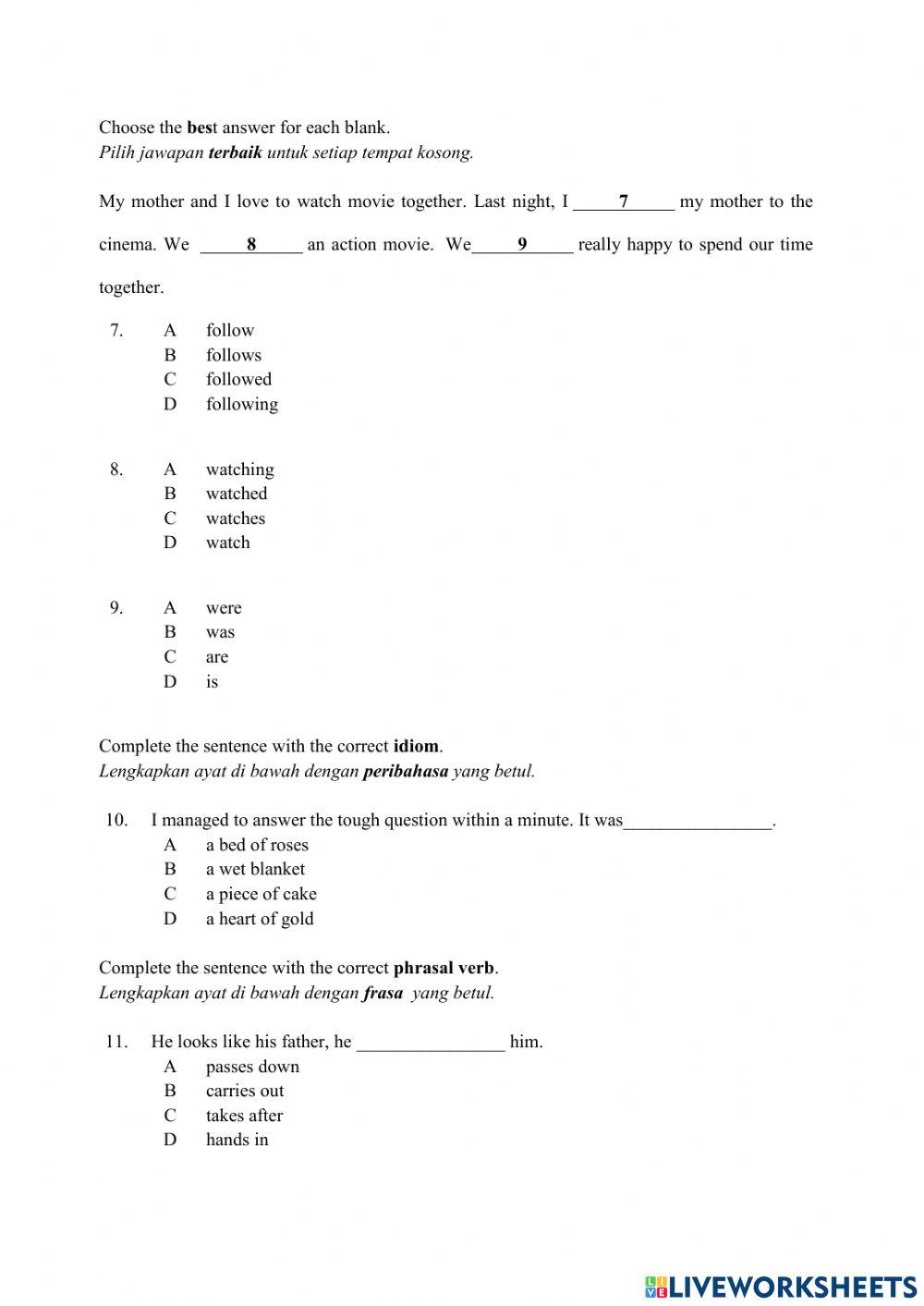 Exercise paper 1