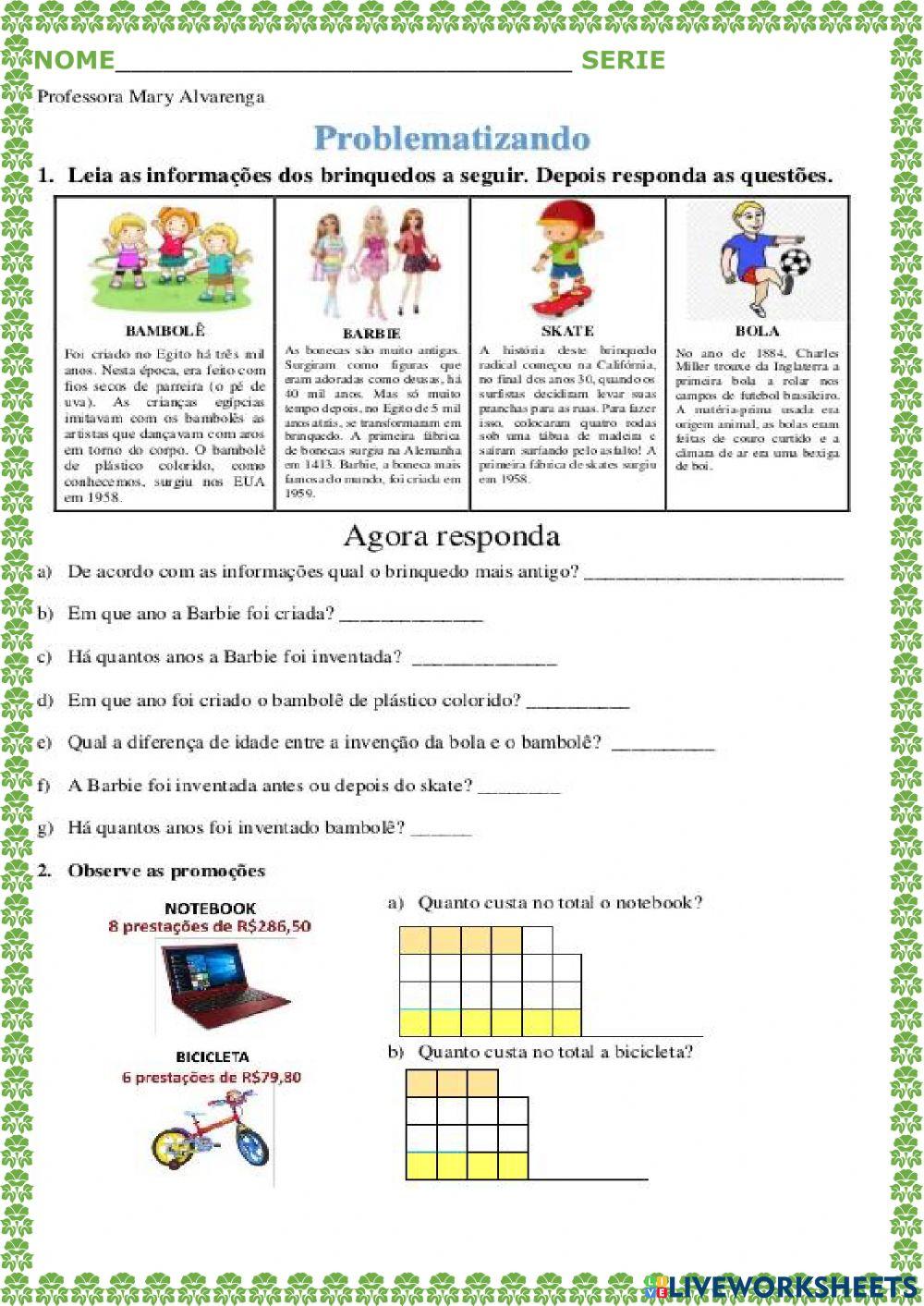 Atividade de Matematica