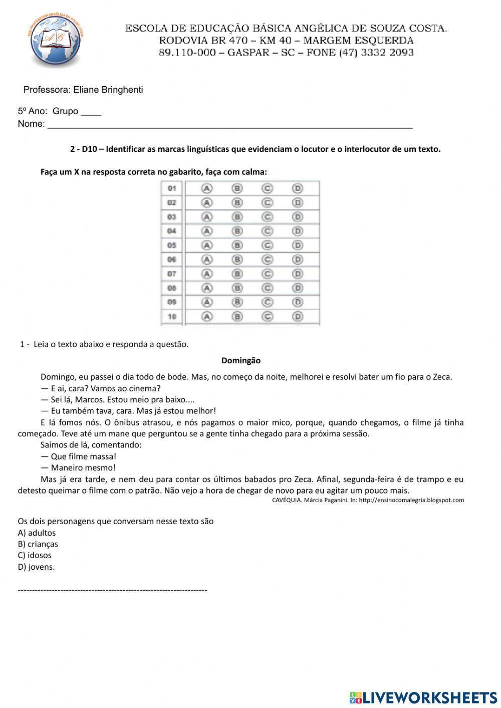 Interpretação de texto