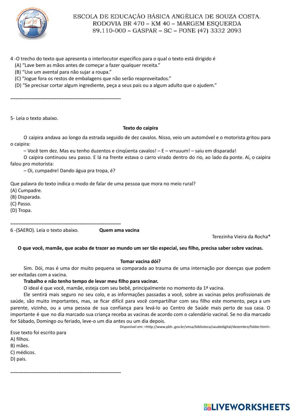 Interpretação de texto