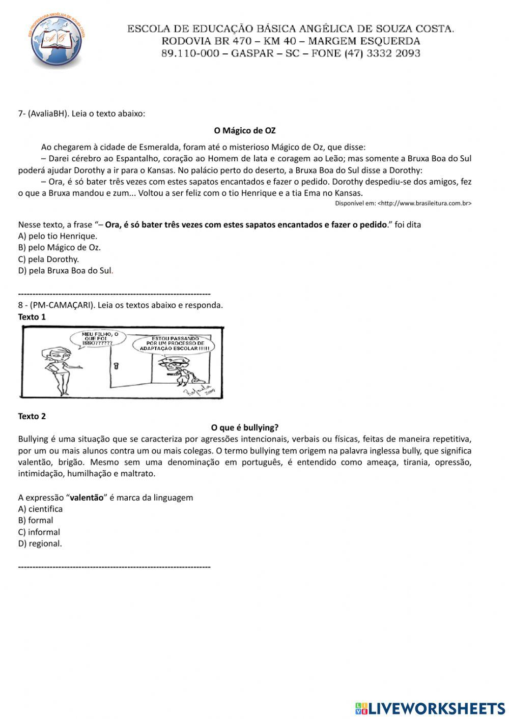 Interpretação de texto