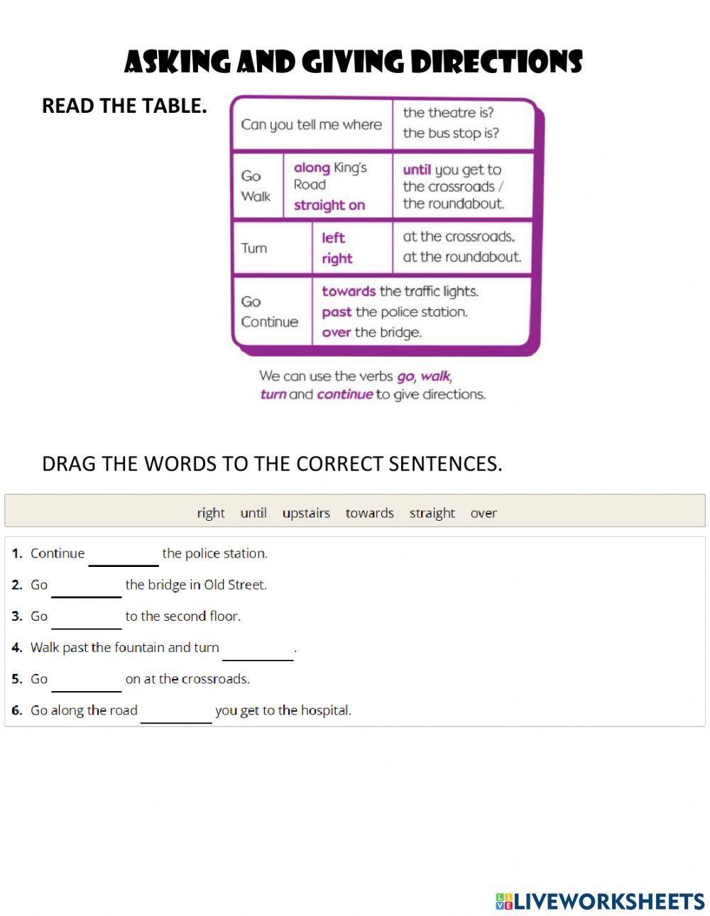 Asking and giving directions