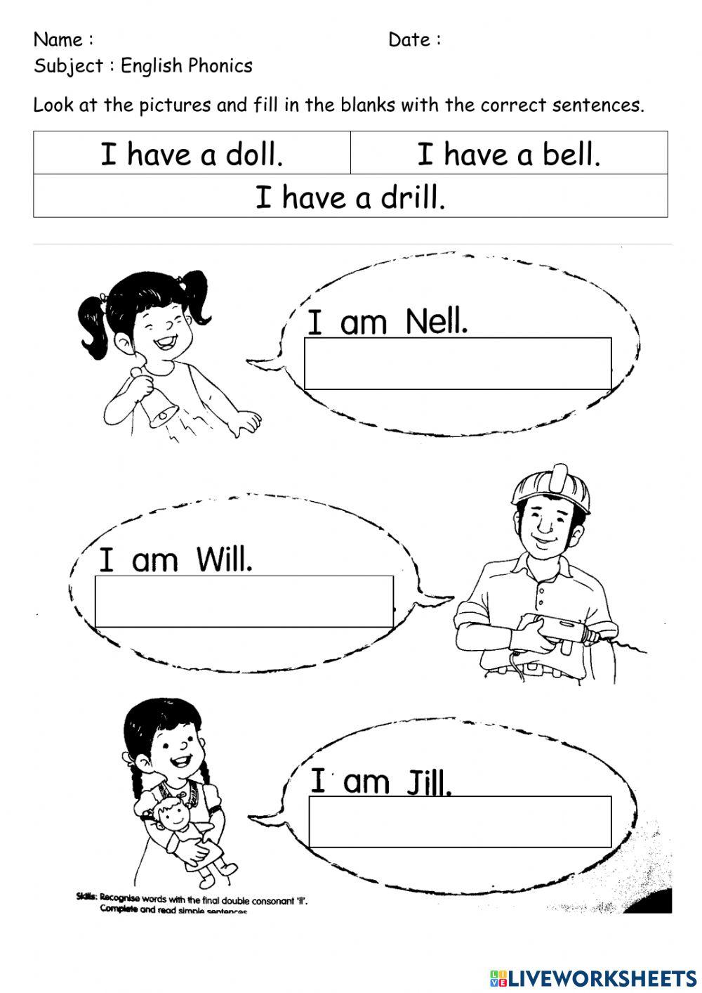 Final double consonant 'll'