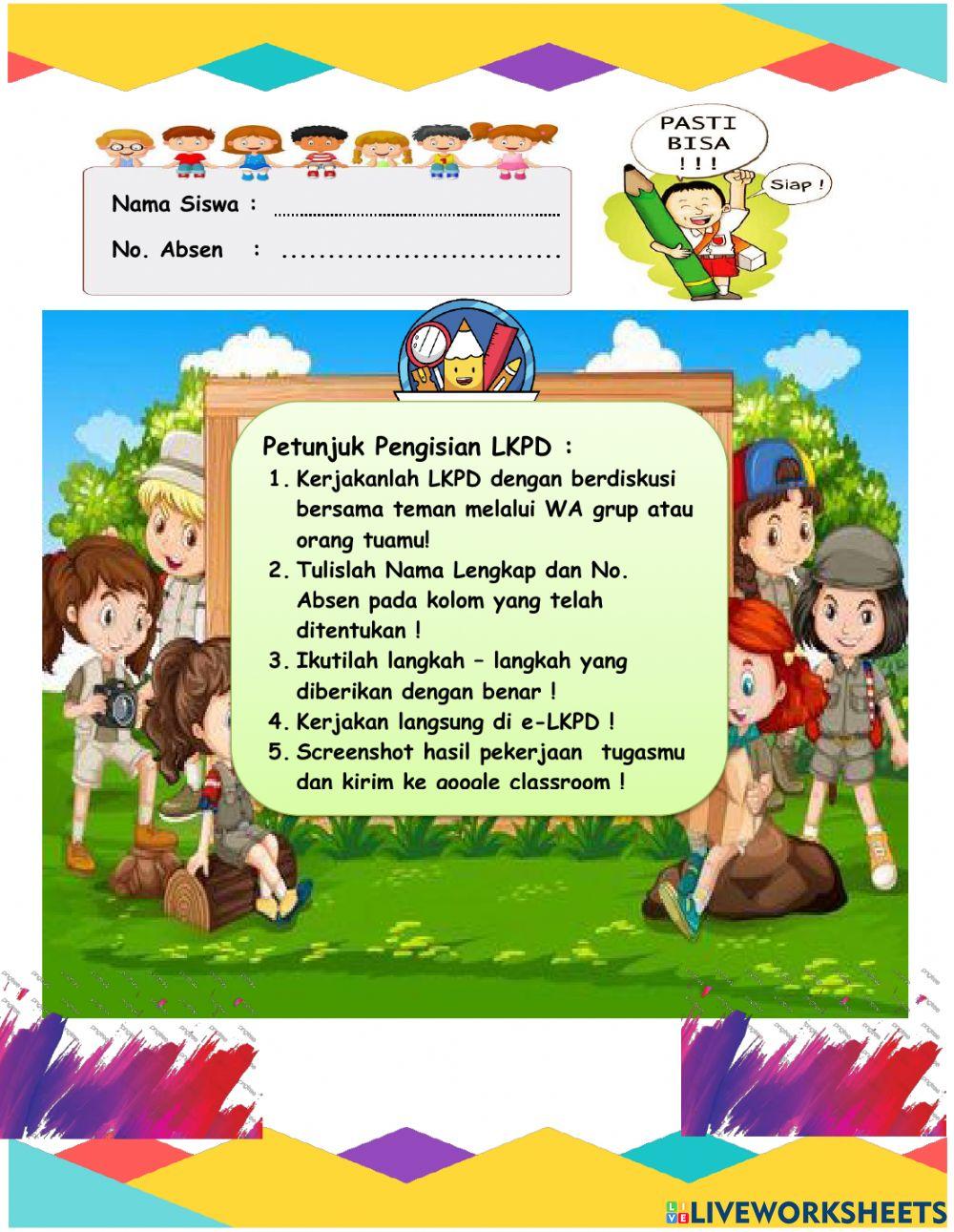 Lkpd  kelas v tema 1 subtema 1 pb 1