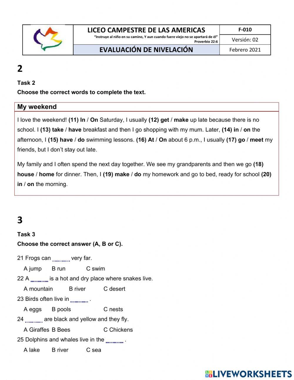 NIVELACION A1-SEGUNDO PERIODO