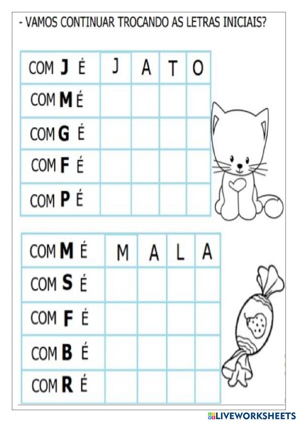 Atividade de língua portuguesa