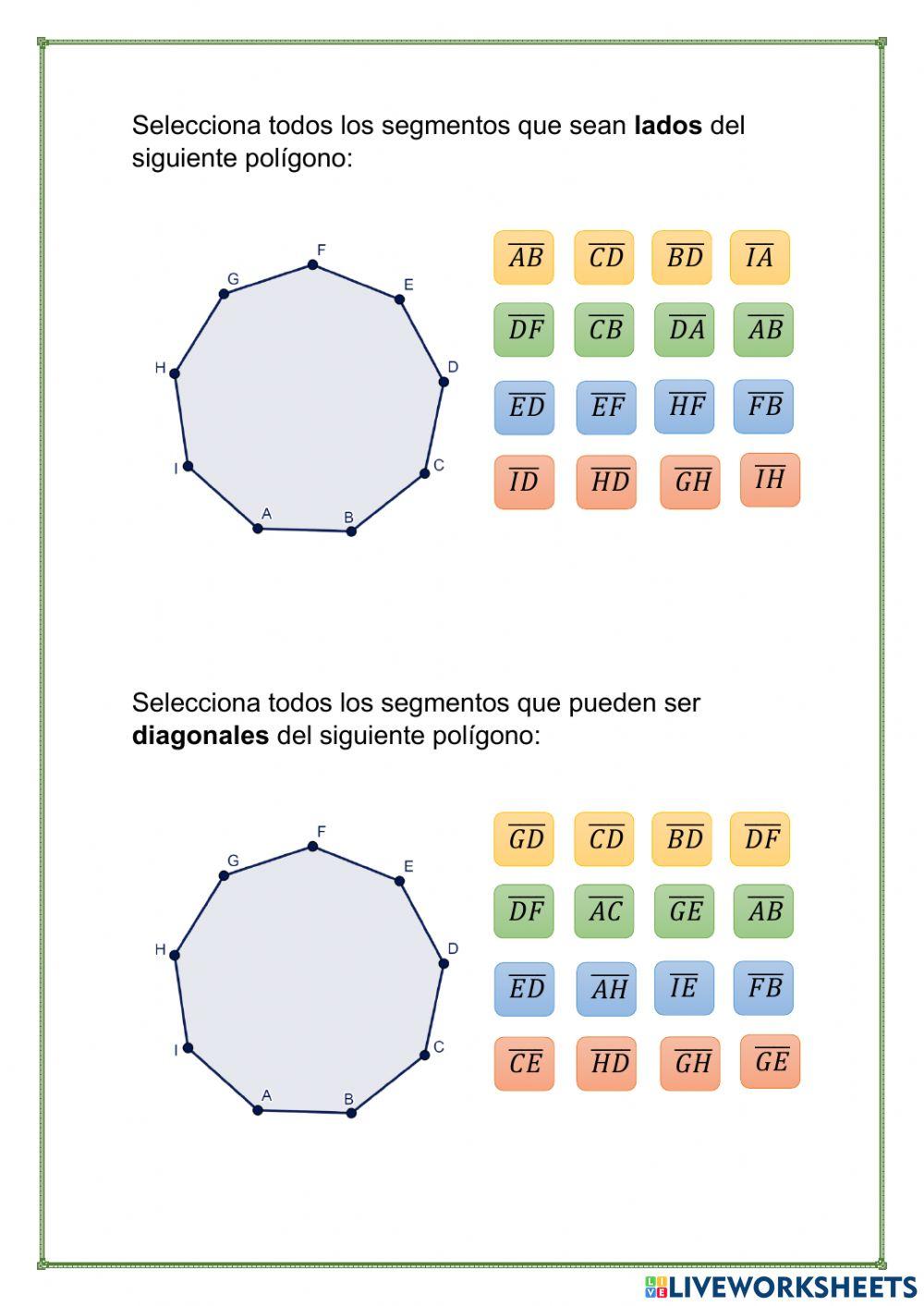 Polígonos regulares y sus elementos