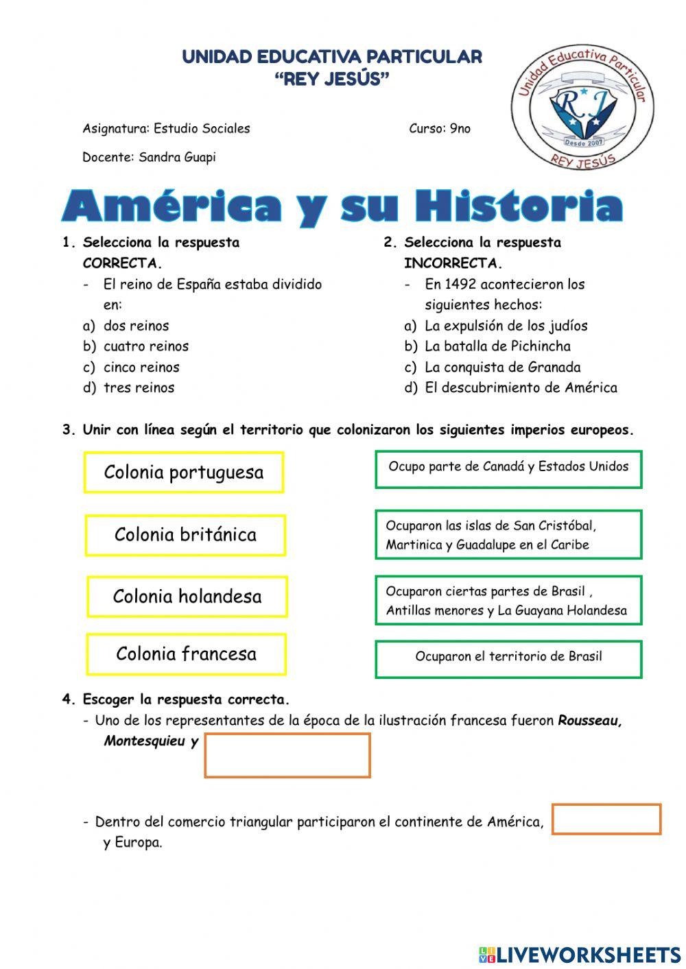 America y su historia