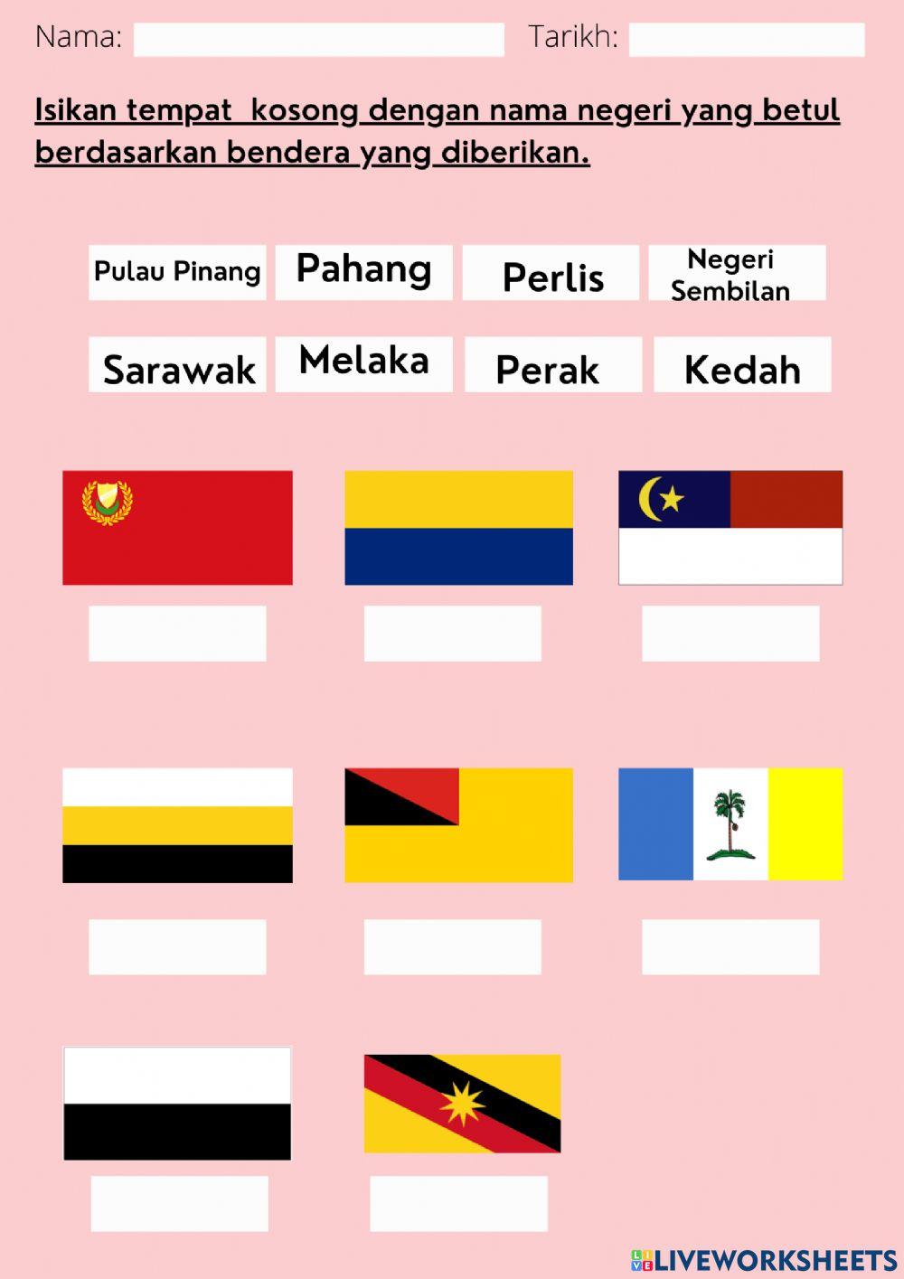 Negeri dan bendera-isi tempat kosong